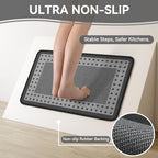 Kitchen Mats for Floor, Non Slip Kitchen Rugs, 17x30 Grey - Image 3