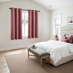 MIULEE Blackout Curtains for Bedroom 2 Panels 40 x 45 Inch Long Dusty Rose - Image 6