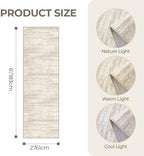 2x6 Runner Rug Non Slip,Washable Hallway Runner Rug,Brown - Image 2