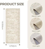 4x10 Runner Rug Non Slip,Washable Hallway Runner Rug,Beige - Image 2