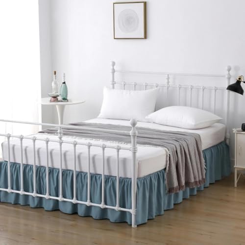 Bed Skirt Queen Size Ruffled Bed Skirt with Split Corners - Image 6
