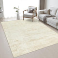 5x7 Area Rug Living Room: Modern Washable Indoor Soft Carpet Beige by FXRHLP