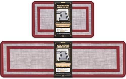 Mattitude Kitchen Mats Set of 2,Cushioned Anti-Fatigue Non-Skid Rug Sets by Mattitude
