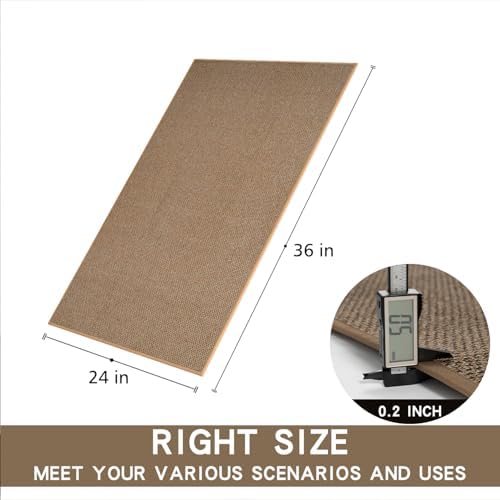 SUMLANS Kitchen Mat for Floor, Washable Non Slip Rugs, Brown - Image 2