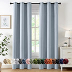 MIULEE Blackout Curtains for Bedroom 2 Panels 40 x 84 Inch Long Light Blue by MIULEE