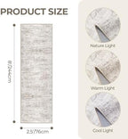 2'6 x 8' Runner Rug Non Slip,Washable Kitchen Rugs,Taupe - Image 2