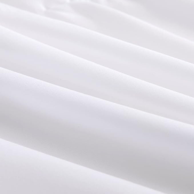 White Bed Skirt Twin Size Ruffled Bed Skirt with Split Corners, Twin Bed Skirt 18 Inch Drop, Twin Size Bed Skirt White for Ruffled Bed Skirt with Split Corners, Bed Skirt Twin Size