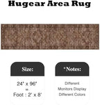HUGEAR 2x8 Brick Red Vintage Floral Washable Runner Rug for Hallway - Image 2