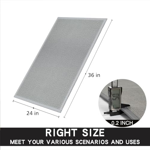 SUMLANS Kitchen Mat for Floor, Washable Non Slip Rugs, Grey - Image 2