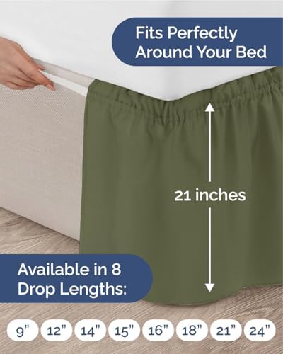 CGK Wrap Around Bed Skirt - College Dorm Room - 21" Inch, Twin/Twin XL - Image 4