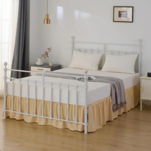 Bed Skirt Queen Size Ruffled Bed Skirts with Split Corners - Image 6
