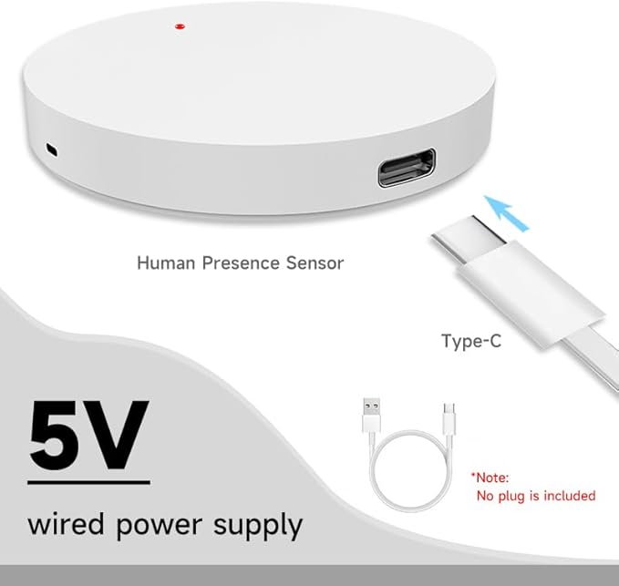 IHSENO Human Presence Sensor, WiFi Wave Radar Real-time Human Motion Detection Sensor, Compatible with TUYA/Smart Life