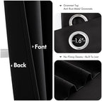 MIULEE Blackout Curtains for Bedroom 2 Panels 40 x 86 Inch Long Black - Image 4