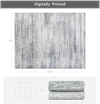 8x10 Washable Area Rugs for Living Room,Bedroom,Dining Room (Grey Cream) - Image 2