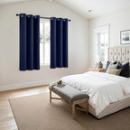 MIULEE Blackout Curtains for Bedroom 2 Panels 40 x 68 Inch Long Navy Blue - Image 6