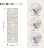 2x7 Runner Rug Non Slip,Washable Hallway Runner Rug,Taupe - Image 2