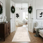 3x6 Washable Hallway Runner Rug: Abstract Stain Resistant Bathroom Kitchen Rug Farmhouse Ultra Soft Bedroom Entryway Print Floor Mat Thin Non-Slip Indoor Carpet for Living Room Laudry(3x6,Beige/Cream) - Image 6