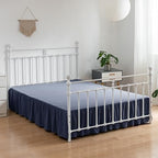 Bed Skirt Twin Size Ruffled Bed Skirts with Split Corners - Image 2