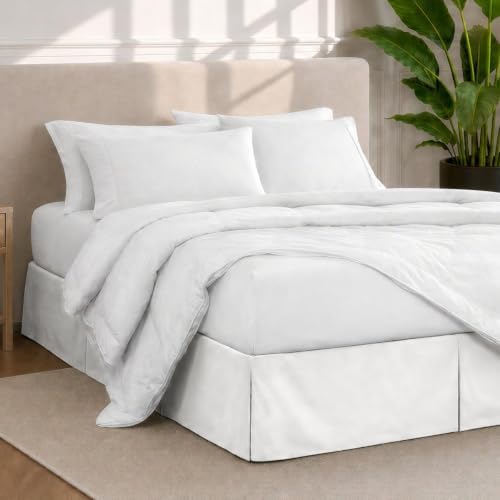 Bare Home Bed Skirt 15-Inch Drop 1800 Ultra-Soft (Cal King, Antique White) - Image 2