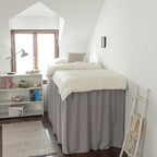 Dorm Room Bed Skirt Twin XL, College Dorm Essentials - Light Grey, 36 Inch - Image 3