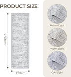 2x7 Runner Rug Non Slip,Washable Hallway Runner Rug,Grey - Image 2