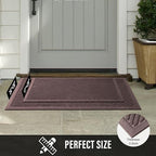 HIYARD Sturdy Front Door Mat, Absorbent Muddy Dirt Resist Welcome Door Mats Outdoor Indoor, Stain and Fade Resistant, Non-Slip Backing Entry Mat Low Profile Doormat for Entryway, 29×17, Coffee - Image 7