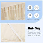 Double Lace Bed Skirt for California-King Bed - 17in. Drop, Easy Fit Ruffle Bedskirt Wrap Around Bed Skirt, Anti Wrinkle & Fade Resistant - Image 6