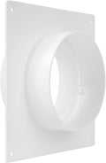 4" Inch Duct Connector Flange - Plastic Straight Pipe Flange for Heating Cooling - Inlet Outlet Ventilation System - Ducting Coupling Wall Plate - Assembly Joint (100mm)