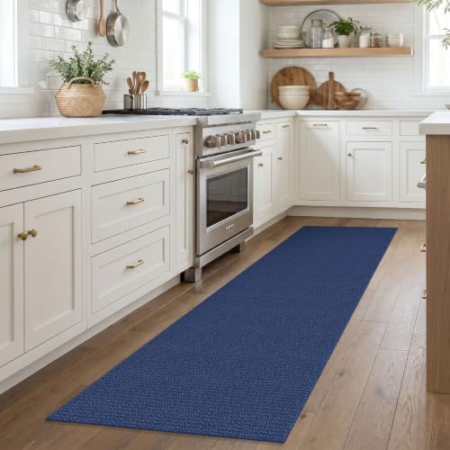 EARTHALL Washable Runner Rug, Non Slip Kitchen Rug, 2x7 Ft, Heathered Blue - Image 2