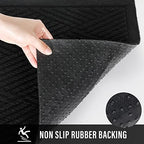 HIYARD Sturdy Front Door Mat, Absorbent Muddy Dirt Resist Welcome Door Mats Outdoor Indoor, Stain and Fade Resistant, Non-Slip Rubber Backing Low Profile Doormat for Entryway, 60×36, Black - Image 4