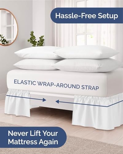 CGK Wrap Around Bed Skirt - College Dorm Room - 24" Inch, Twin/Twin XL - Image 2