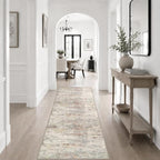 2x6 Washable Runner Rug：Modern Abstract Kitchen Soft Carpet Taupe - Image 5