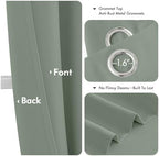 MIULEE Blackout Curtains for Bedroom 2 Panels 40 x 54 Inch Long Light Green - Image 4