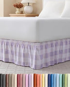 CGK Wrap Around Dust Ruffle Bed Skirt - Queen Size, 15" Inch, Mauve by CGKUnlimited