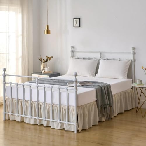 Bed Skirt Full Size Ruffled Bed Skirts with Split Corners - Image 5
