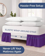 CGK Wrap Around Bed Skirt - College Dorm Room - 9" Inch, Twin/Twin XL - Image 2