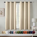MIULEE Blackout Curtains for Bedroom 2 Panels 40 x 45 Inch Long Cream Beige by MIULEE