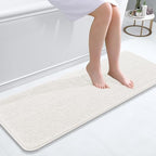 OLANLY Bathroom Runner Rugs 47x17, Extra Soft Absorbent Chenille Bath Rugs by OLANLY