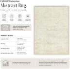 Area Rug Living Room: 4x6 Modern Washable Indoor Soft Carpet Beige - Image 2
