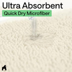 GORILLA GRIP Bath Rug Mat for Bathroom, Thick Chenille, 60x17 Ivory Cream - Image 5