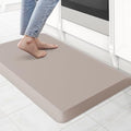 KitchenClouds Kitchen Mat Cushioned Anti Fatigue Kitchen Rug 0.8inch Waterproof Non Slip Kitchen Rugs and Mats Standing Desk Mat Comfort Floor Mats for Kitchen Sink Office (17.3"x28",Khaki) by KitchenClouds