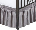 Wrap Around Queen Size Bed Skirt Split Corner 12" Drop-Elastic Dust Ruffle by Biscaynebay