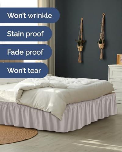 CGK Wrap Around Bed Skirt - College Dorm Room - 12" Inch, Twin/Twin XL - Image 5