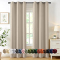 MIULEE Blackout Curtains for Bedroom 2 Panels 40 x 72 Inch Long Light Beige by MIULEE