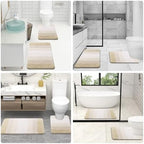 OLANLY Luxury Toilet Rugs U-Shaped 24x20, Soft Absorbent Microfiber Mat - Image 6