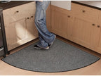 SUMLANS Fan Shaped Kitchen Mat 1 PCS, Cushioned Non Slip Rugs for Kitchen Floor, Absorbent Runner Comfort Standing Mats Washable for Kitchen, Office, Home (Black, Radius 47") - Image 4