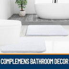 OLANLY Toilet Rugs U-Shaped 24x24, Soft Absorbent Chenille Contour Rugs - Image 7