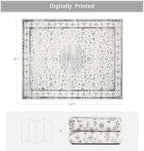 8x10 Washable Area Rugs for Living Room,Bedroom,Dining Room - Neutral Grey - Image 2