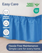 CGK Wrap Around Dust Ruffle Bed Skirt - Full Size, 9" Inch, Royal Blue - Image 6