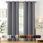 MIULEE Blackout Curtains for Bedroom 2 Panels 40 x 72 Inch Long Light Gray by MIULEE